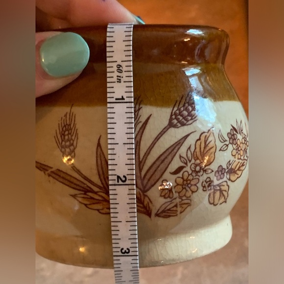 1970's Brown Glaze Wheat Flower Taiwan Stoneware Small Vase - Picture 6 of 7